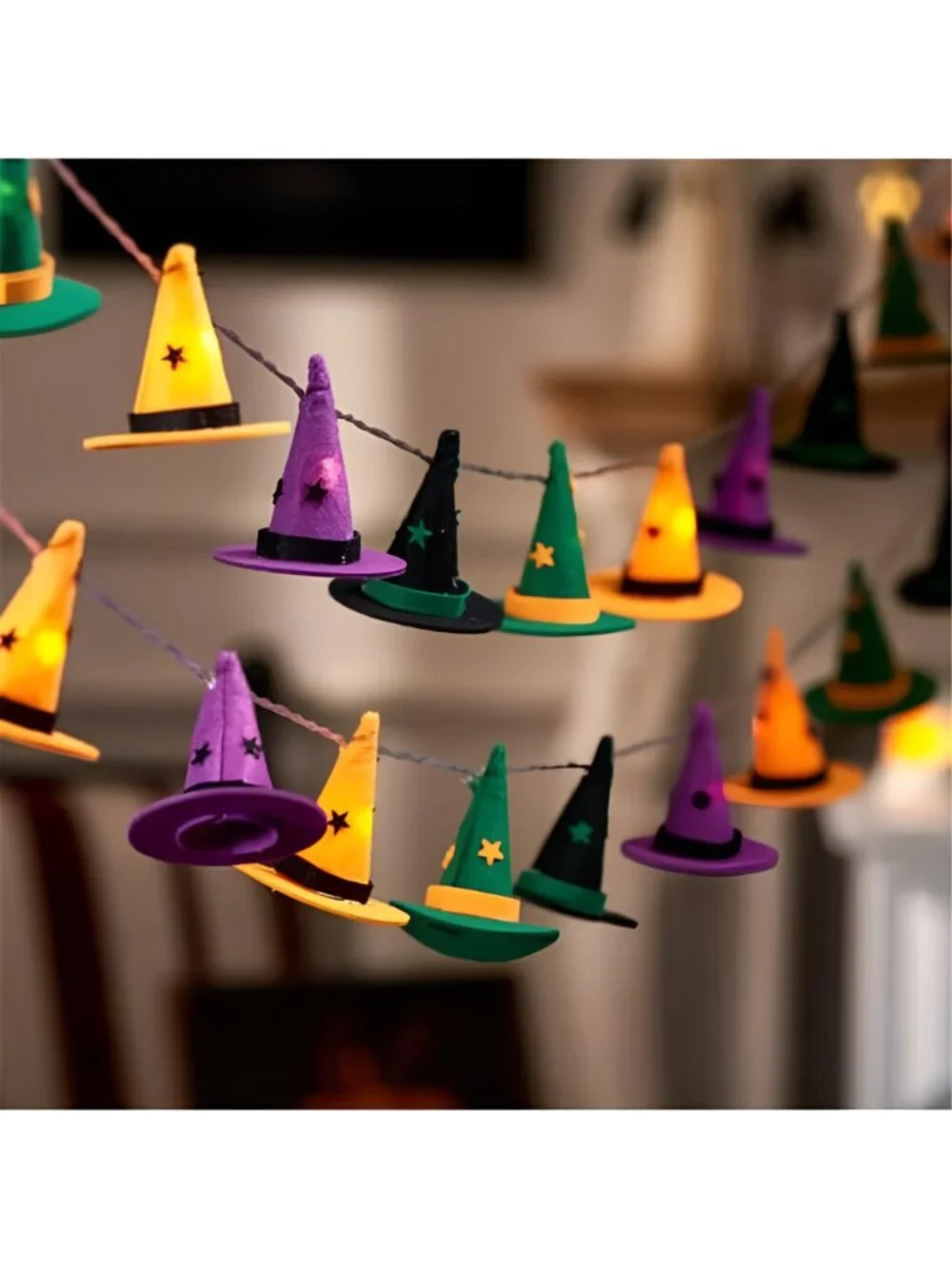 Halloween Witch Hat Lights, Halloween String Lights, 9.8 ft 20 LED